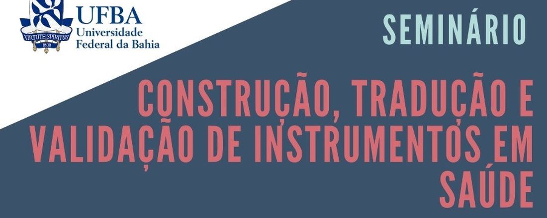 Seminário: Construção, Tradução e Validação de Instrumentos em Saúde