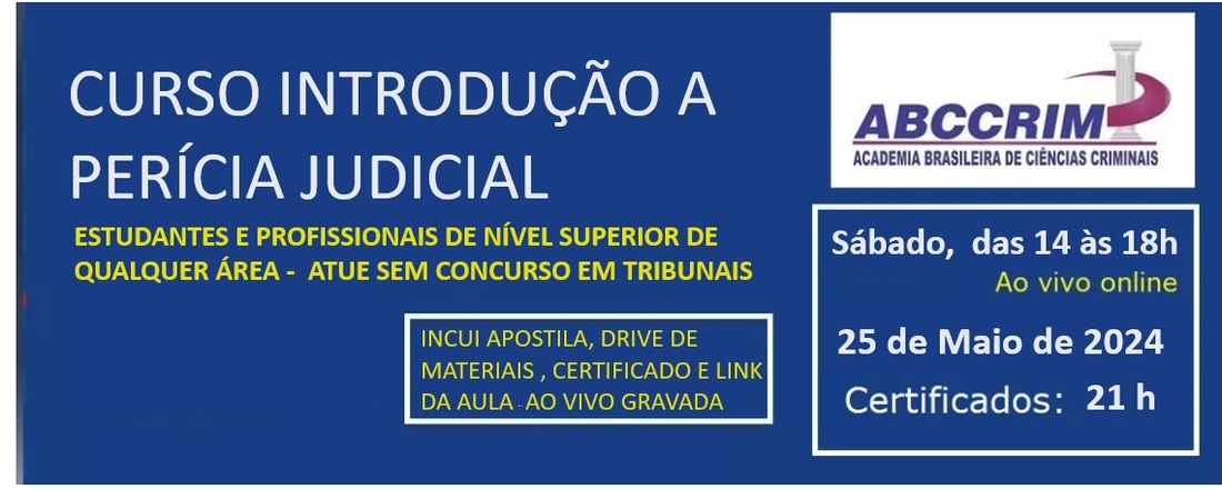 INTRODUÇÃO A PERÍCIA JUDICIAL