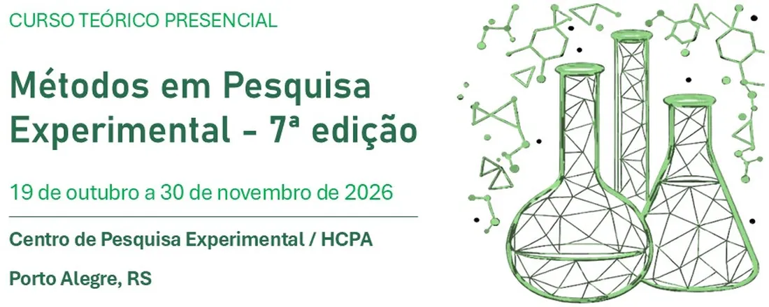 Curso Métodos em Pesquisa Experimental 2026 - 7ª edição