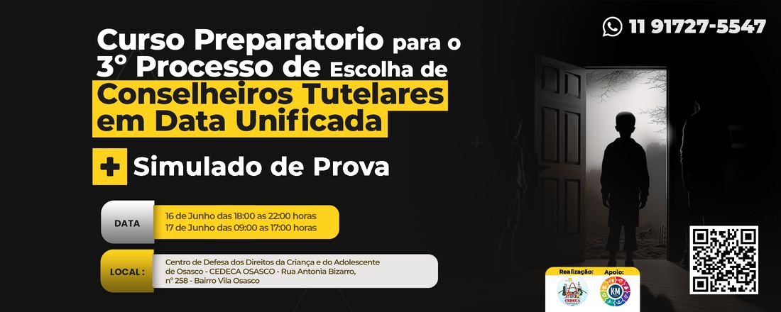 Intensivão Preparatório Presencial para a Prova do Conselho Tutelar de Osasco e Região