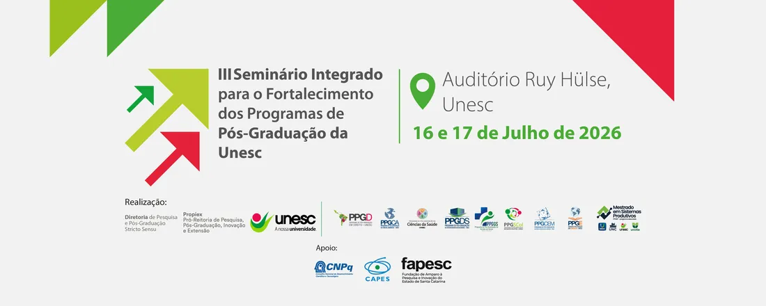 III Seminário Integrado para o Fortalecimento dos Programas de Pós-Graduação Unesc