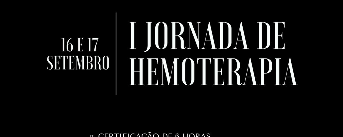 I JORNADA DE HEMOTERAPIA - LAHEPA