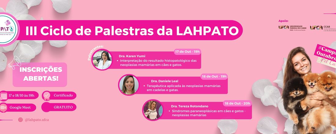 III Ciclo de palestras da LAHPATO