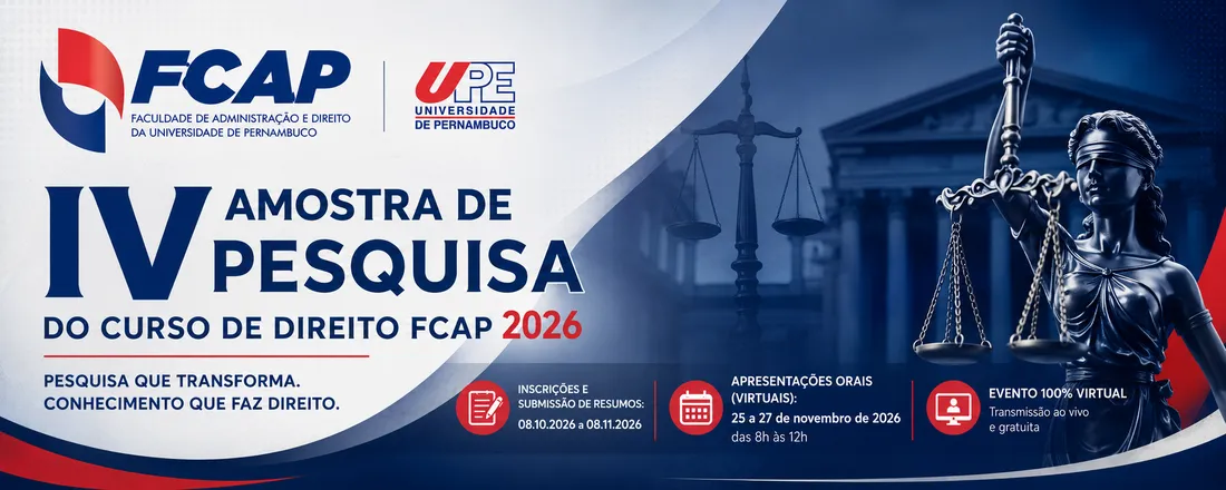 IV Amostra de Pesquisa do curso de Direito FCAP 2026