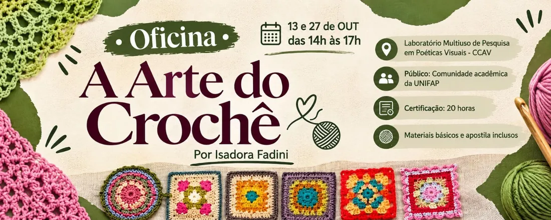 OFICINA A ARTE DO CROCHÊ