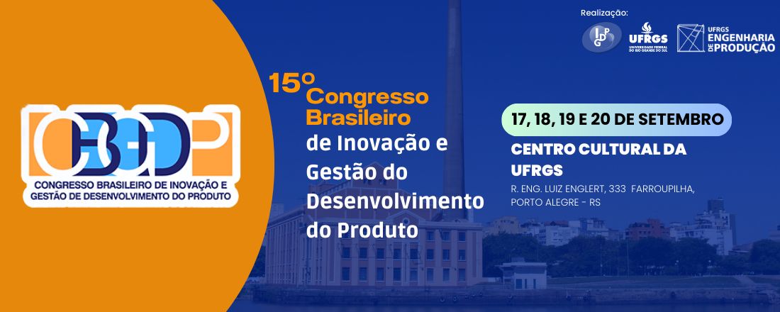 15º Congresso Brasileiro de Inovação e Gestão de Desenvolvimento do Produto