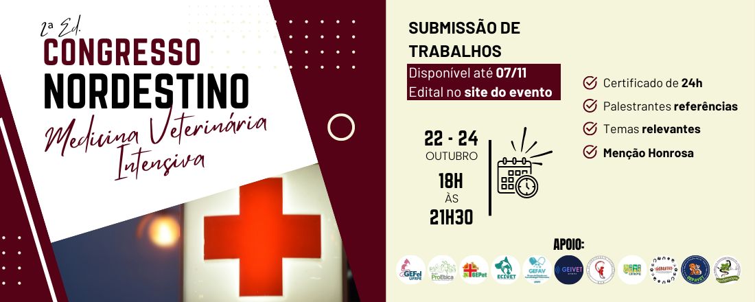 II Congresso Nordestino de Medicina Veterinária Intensiva
