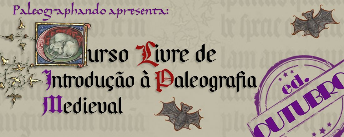 Introdução à Paleografia Medieval: edição de outubro