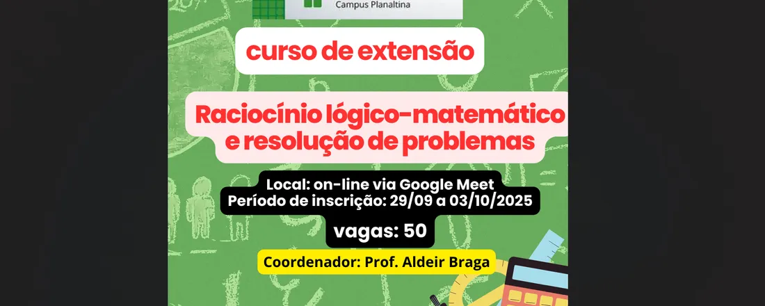 Curso de Extensão: Raciocínio lógico-matemático e resolução de problemas