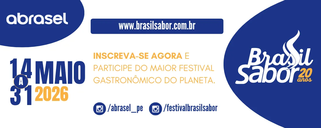 Inscrição - 20ª Edição Festival Brasil Sabor