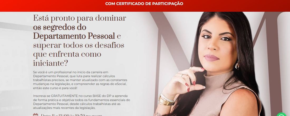 CURSO GRATUITO BASE DO DP