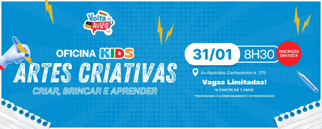 Oficina de Artes Criativas Kids - 2026