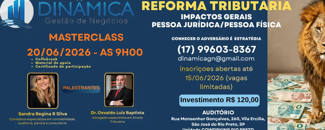 MASTERCLASS - REFORMA TRIBUTÁRIA