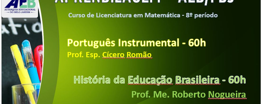 Maratona intensiva de aprendizagem (8º período) AEB.FBJ