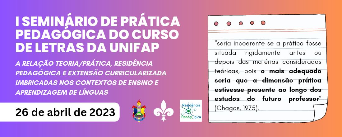 I Seminário de Prática Pedagógica do Curso de Letras da UNIFAP