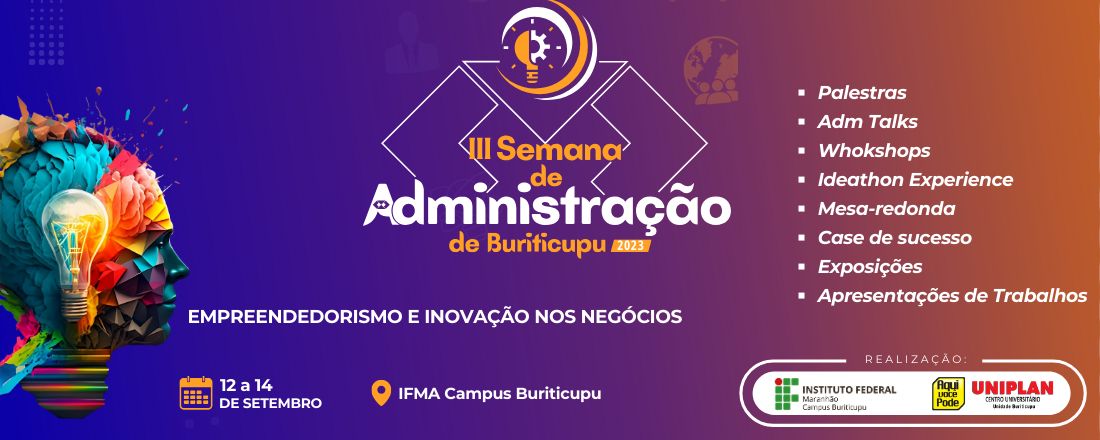 3ª Semana de Administração de Buriticupu: Empreendedorismo e Inovação nos Negócios