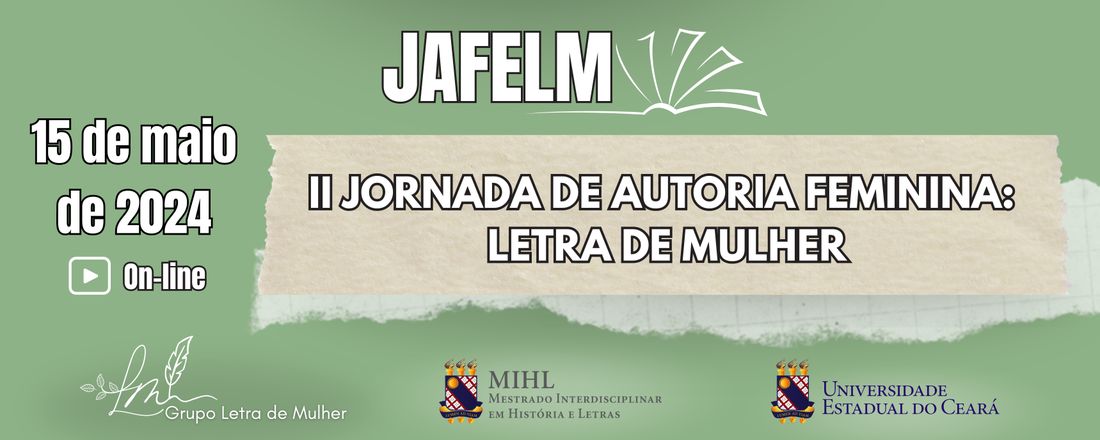 II JORNADA DE AUTORIA FEMININA: LETRA DE MULHER