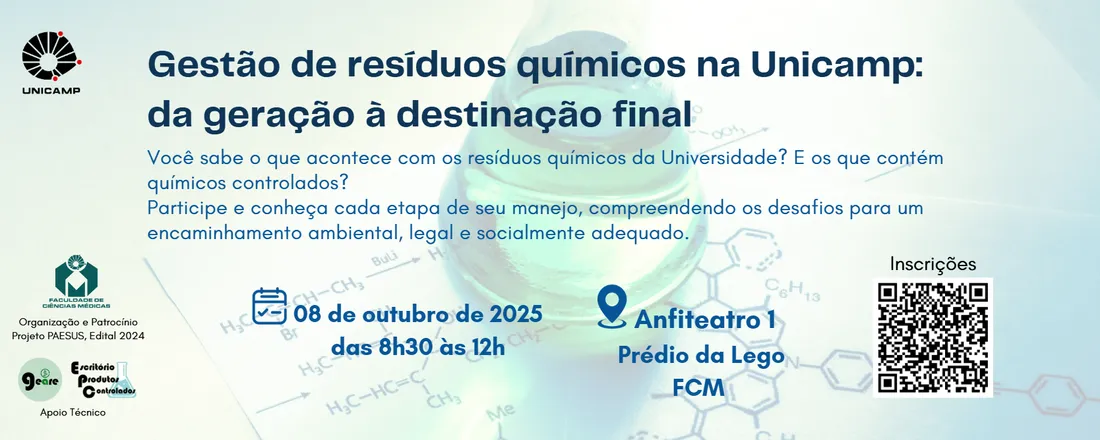 Gestão de resíduos químicos na Unicamp: da geração à destinação final