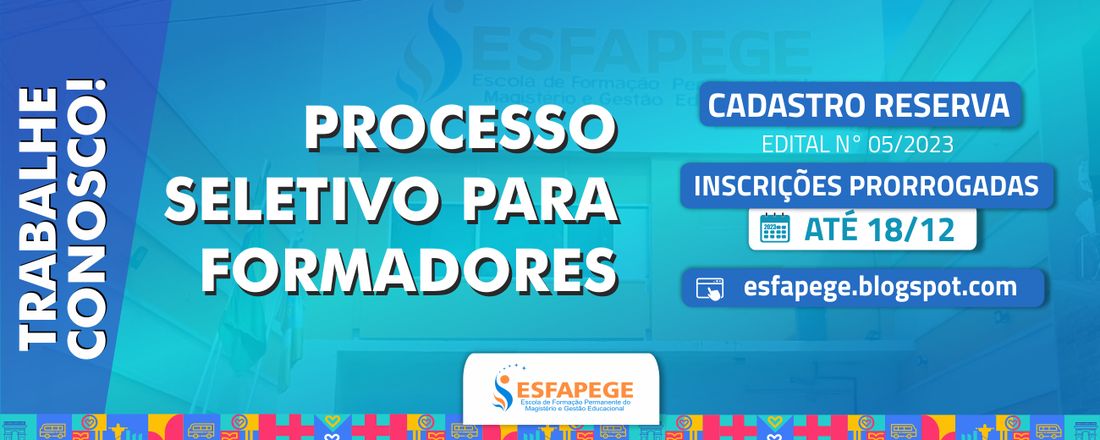 Processo Seletivo para Formadores - Edital nº 005/2023