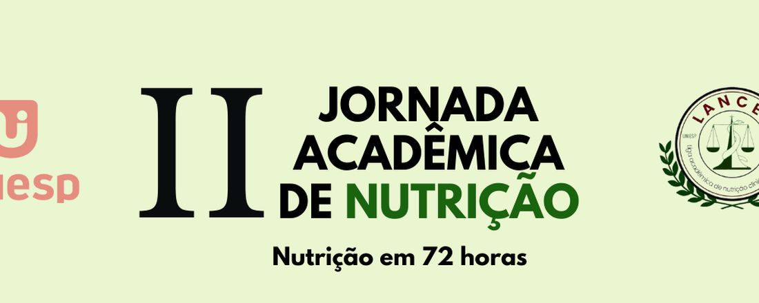 II Jornada Acadêmica de Nutrição - Nutrição em 72 horas