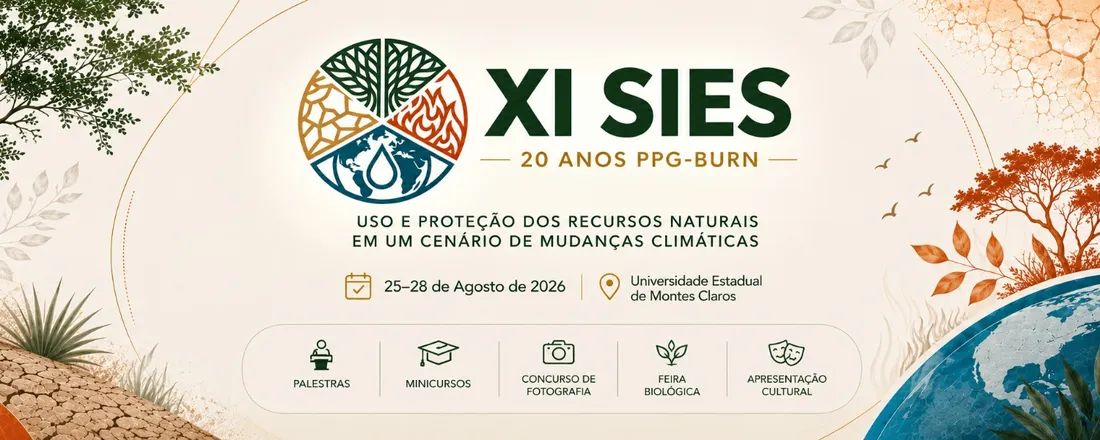 XI SIES - 20 ANOS PPG-BURN: Uso e proteção dos recursos naturais em um cenário de mudanças climáticas