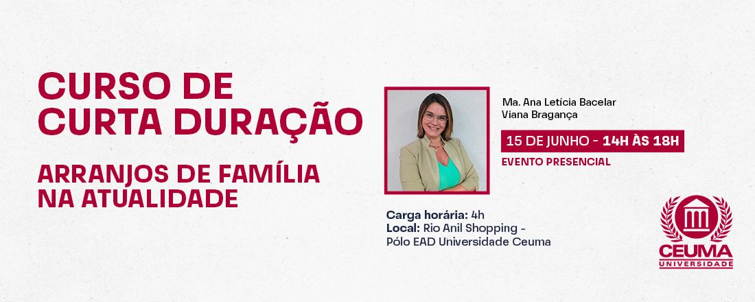 Curso de curta duração - ARRANJOS DE FAMÍLIA NA ATUALIDADE