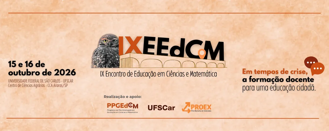 IX Encontro de Educação em Ciências e Matemática