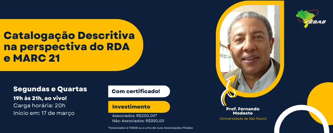 Curso "Catalogação Descritiva na perspectiva do RDA e MARC 21"