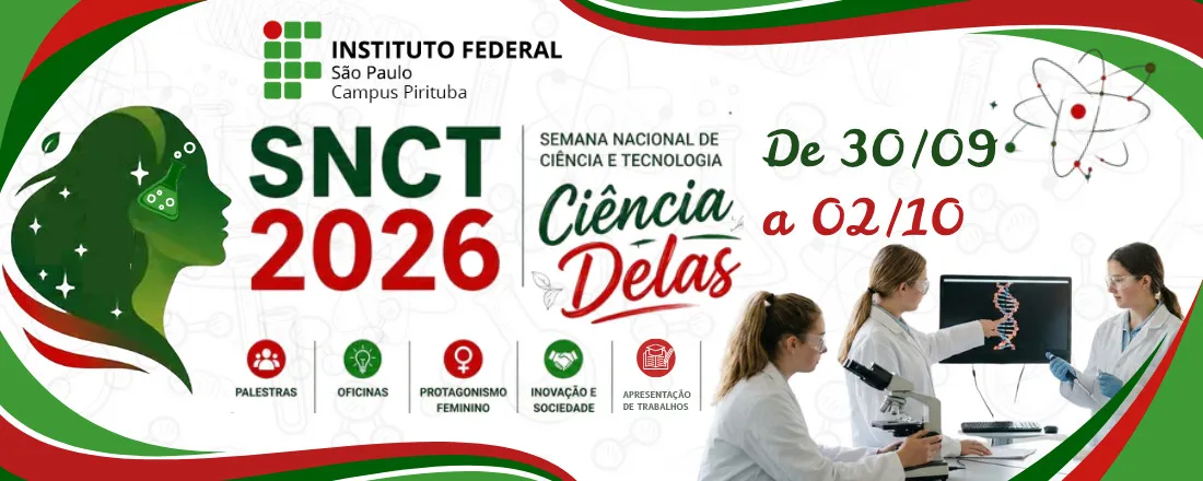 23ª Semana Nacional de Ciência e Tecnologia (SNCT) 2026 - IFSP Campus São Paulo Pirituba