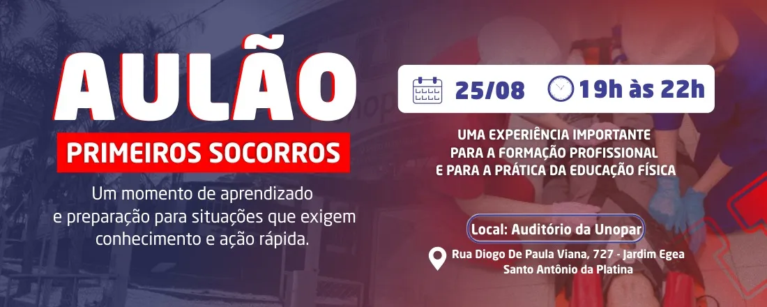 AULÃO DE PRIMEIROS SOCORROS
