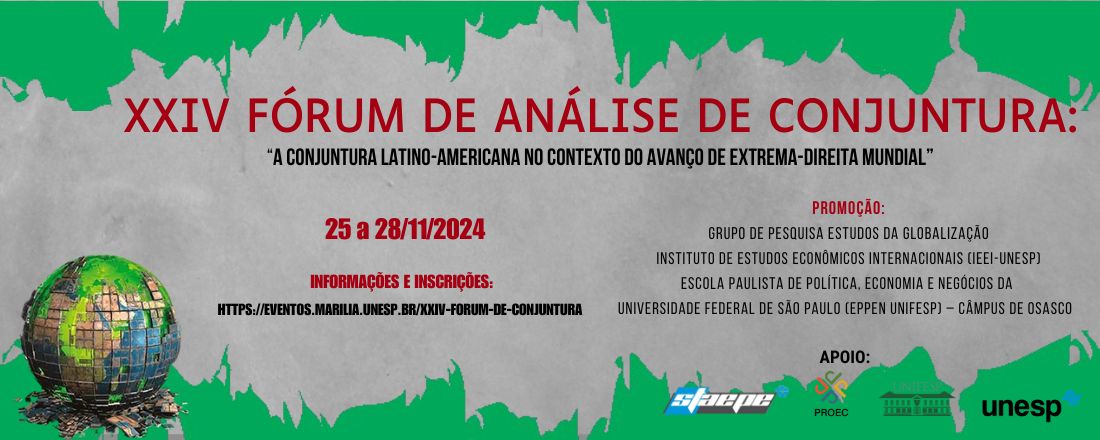 XXIV Fórum de Análise de Conjuntura: A conjuntura latino-americana no contexto do avanço de extrema-direita mundial