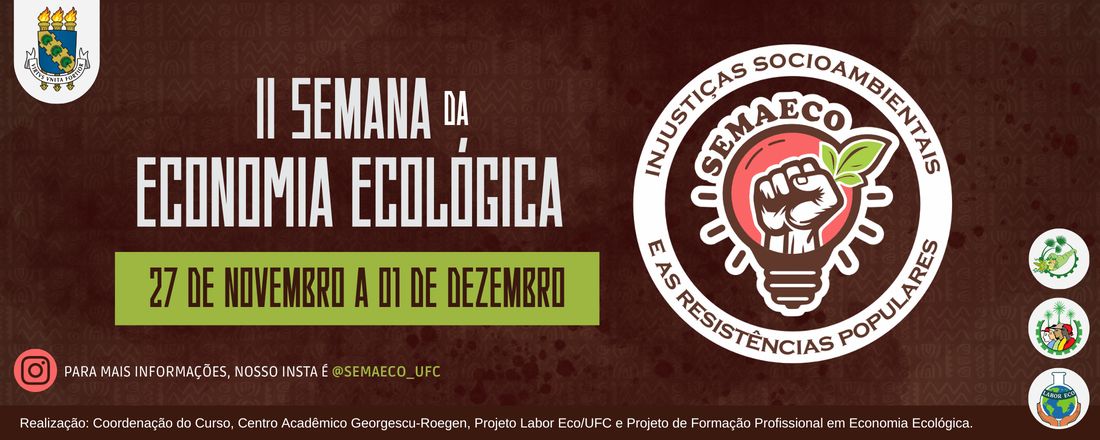 SEMAECO 2023 - II Semana da Economia Ecológica