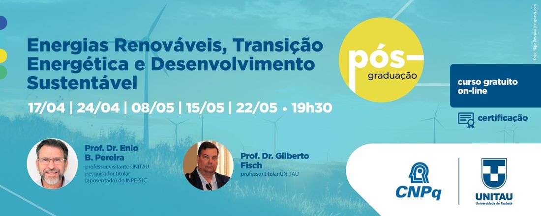 CURSO Energias Renováveis, Transição Energética e Desenvolvimento Sustentável