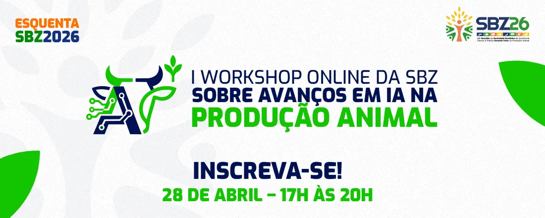 I Workshop Online de Avanços em IA na Produção Animal da SBZ