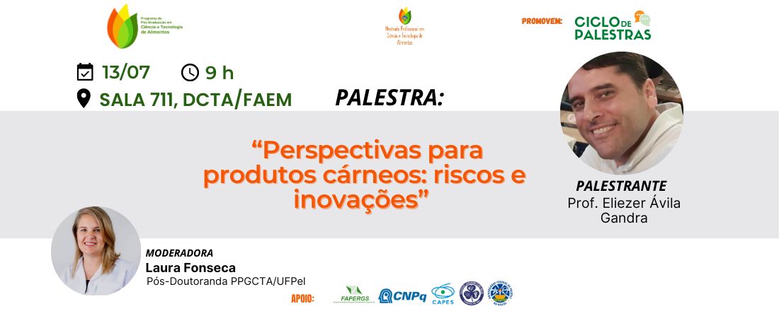 Palestra "Perspectivas para produtos cárneos: riscos e inovações"