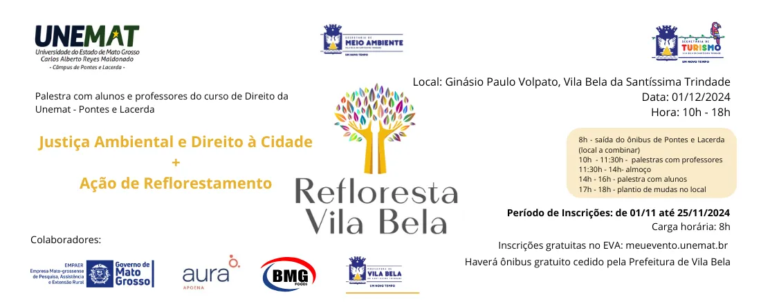 JUSTIÇA AMBIENTAL E DIREITO À CIDADE: AÇÃO DE REFLORESTAMENTO DO CENTRO URBANO DE VILA BELA DA SANTÍSSIMA TRINDADE