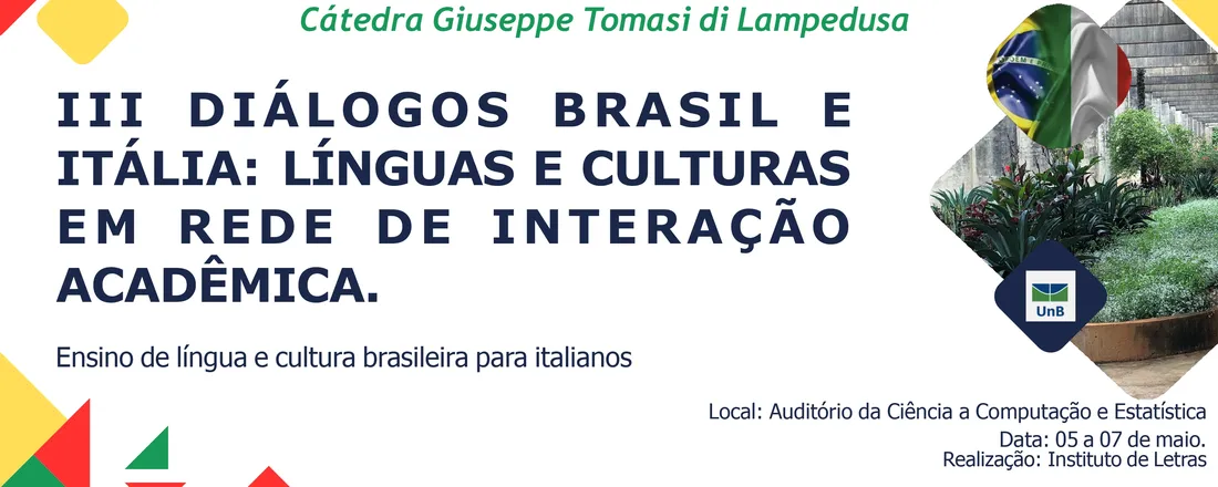III Diálogos Brasil e Itália: línguas e culturas em rede de interação acadêmica