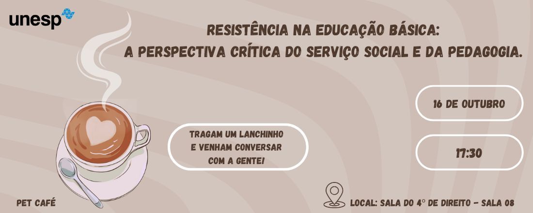 PET CAFÉ - Resistência na Educação Básica: A perspectiva crítica do serviço social e da pedagogia