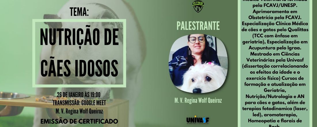 LIVE - Nutrição de cães idosos