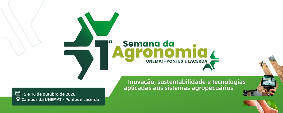 I Semana da Agronomia: Inovação, sustentabilidade e tecnologias aplicadas aos  sistemas agropecuários