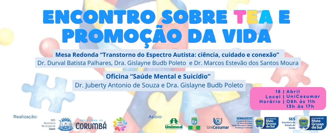 Encontro sobre TEA e promoção da vida