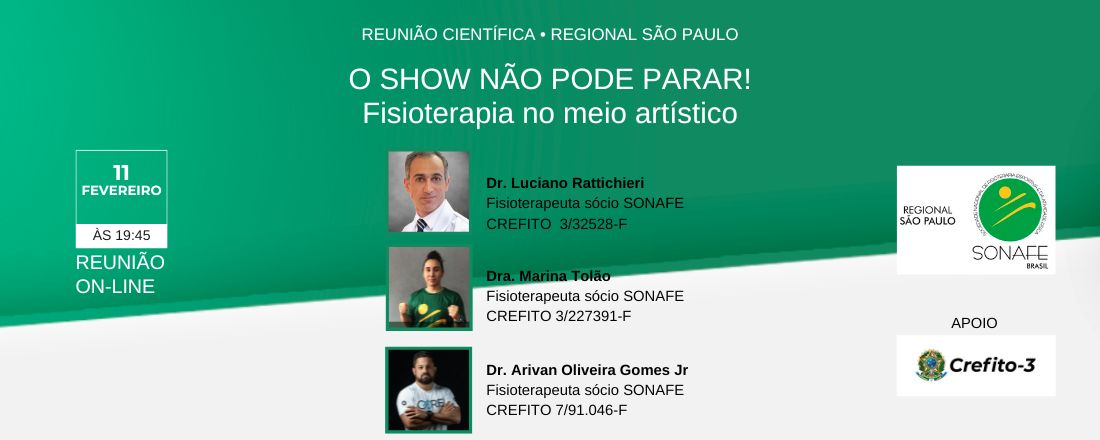 REUNIÃO CIENTÍFICA ONLINE DE FEVEREIRO - SONAFE SÃO PAULO