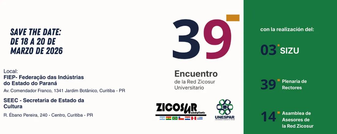 39o. Encuentro Internacional de la Red ZICOSUR Universitario