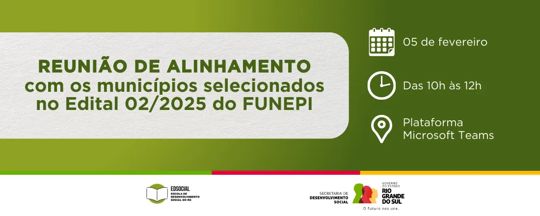 Reunião de Alinhamento com os municípios selecionados no Edital 02/2025 do FUNEPI