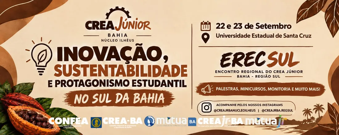 EREC SUL 2026 - Encontro Regional do Crea júnior Bahia