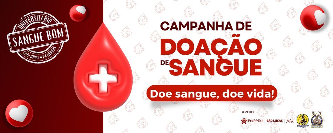 "Campanha de doação de sangue - Universitário sangue bom"