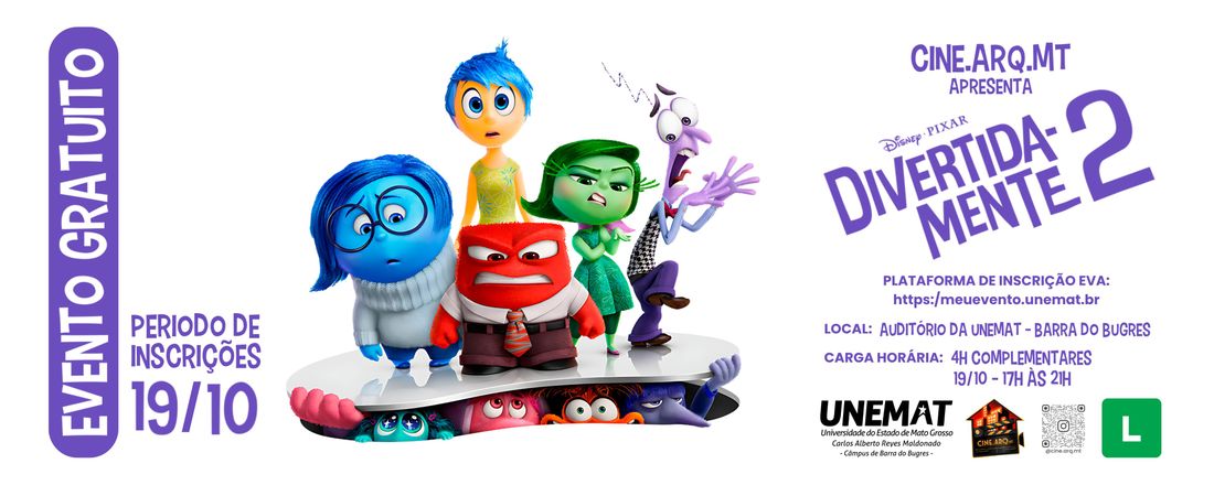CineArq - exibição filme "Divertidamente 2"