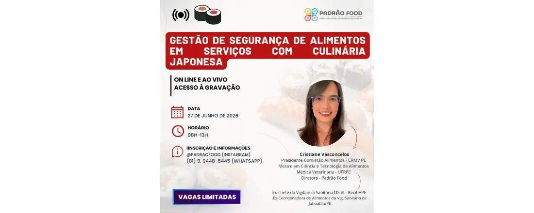 Gestão da Segurança dos Alimentos em Serviços com Culinária Japonesa