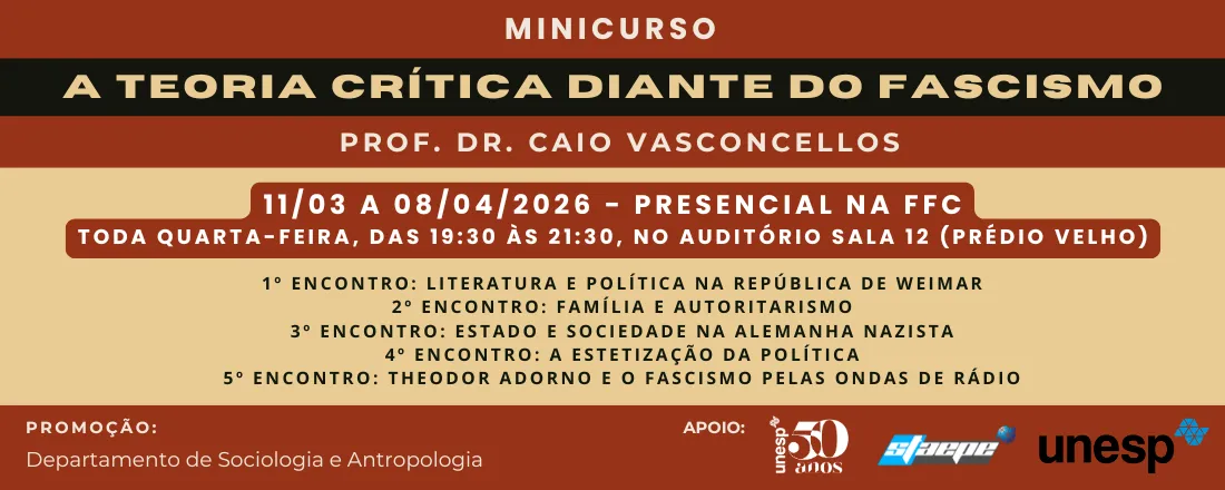 Minicurso: A teoria crítica diante do fascismo