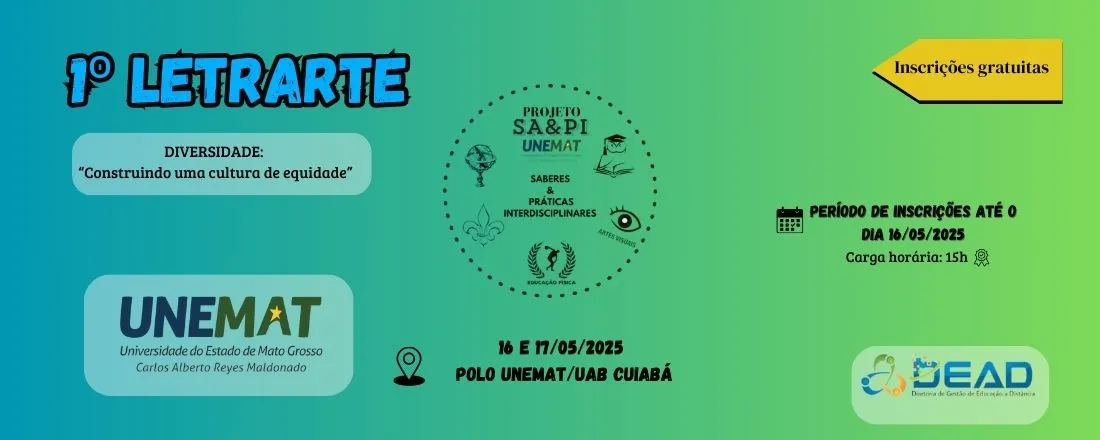 1º LETRARTE: DIVERSIDADE CONSTRUINDO UMA CULTURA DE EQUIDADE